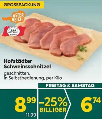 Billa Hofstädter Schweinsschnitzel per kilo Angebot