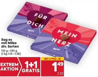 Billa Sag es mit Milka div. Sorten 110g-130 g Angebot