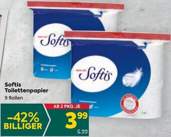 Billa Softis Toilettenpapier 9 rollen Angebot