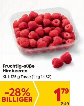 Billa Fruchtig-süße Himbeeren 125 g Angebot