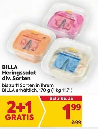 Billa Billa Heringssalat div. Sorten Angebot