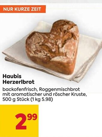 Billa Haubis Herzerlbrot 500g Angebot
