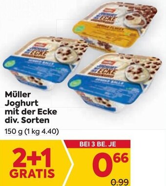 Billa Müller Joghurt mit der Ecke div. Sorten 150g Angebot