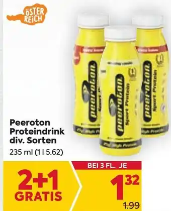 Billa Peeroton Proteindrink div. Sorten 235 ml Angebot