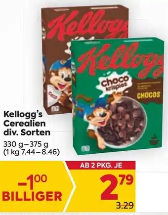 Billa Kellogg's Cerealien div. Sorten 330g-375g Angebot