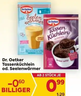 Billa Dr. Oetker Tassenküchlein od. Seelenwärmer Angebot