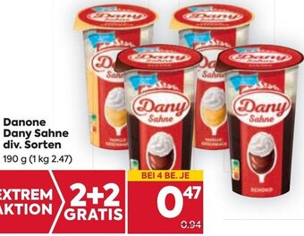 Billa Danone Dany Sahne div. Sorten 190 g Angebot