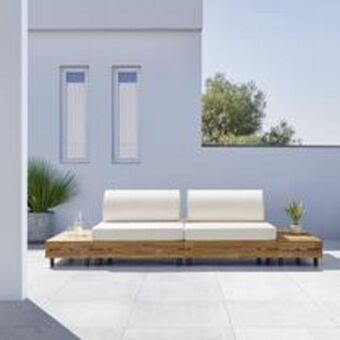 Mömax Loungesofa holz, massiv "pia", aus akazie, outdoorgewebe Angebot