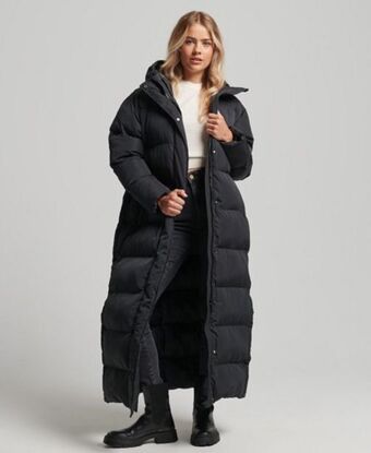 Superdry Hooded maxi puffer coat Angebot