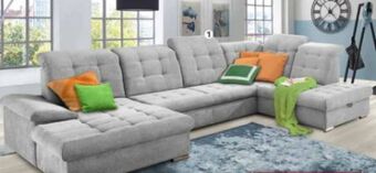 Polstermöbel Fischer Wohnlandschaft stoff Angebot