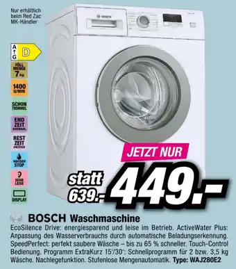Red Zac Bosch Waschmaschine WAJ280E2 Angebot