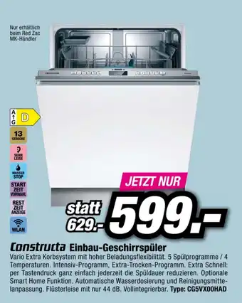 Red Zac Constructa Einbau-Geschirrspüler CG5VX00HAD Angebot