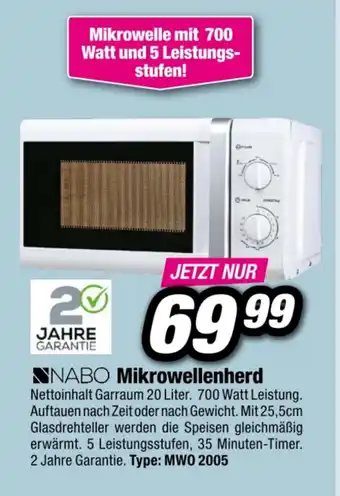 Red Zac Nabo Mikrowellenherd MWO 2005 Angebot