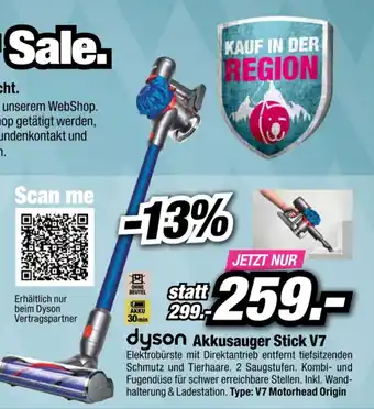 Red Zac Dyson Akkusauger Stick V7 Angebot