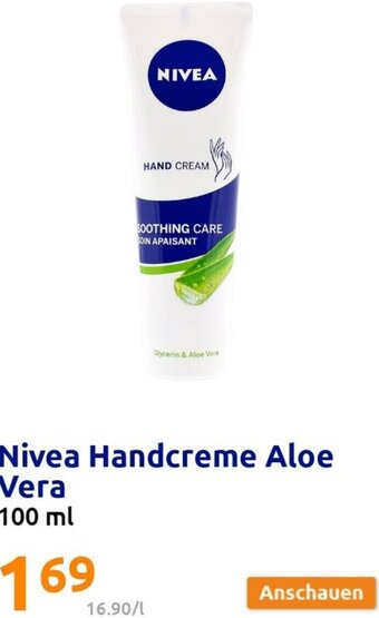 Action Nivea Handcreme Aloe Vera 100ml Angebot