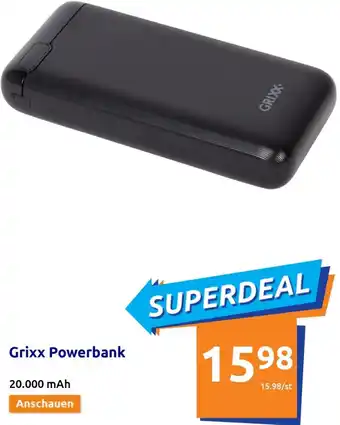 Action Grixx Powerbank 20.000mAh Angebot