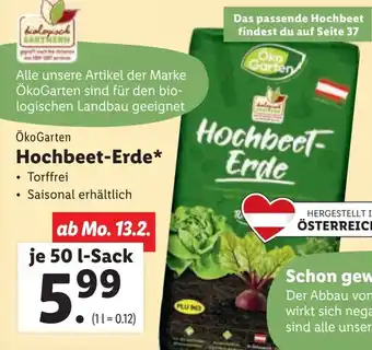 Lidl ÖkoGarten Hochbeet-Erde 50 L-Sack Angebot