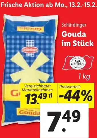 Lidl Schärdinger Gouda im Stk. 1 kg Angebot