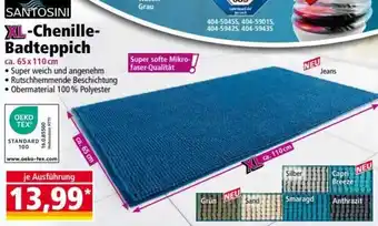 Norma Santosini XL-Chenille-Badteppich 65 x 110 cm Angebot