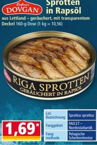 Norma Dovgan Sprotten in Rapsöl 160g Angebot