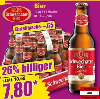 Norma Schwechater Bier 12x0,33L Angebot