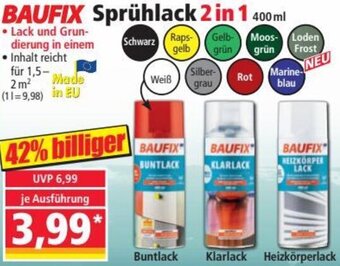 Norma Baufix Sprühlack 2 in 1 400 ml Angebot