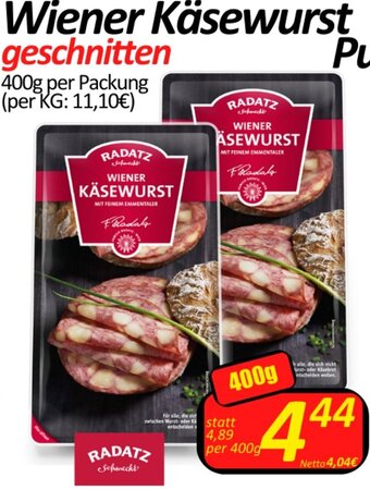 Wurstico Wiener Käsewurst 400g Angebot