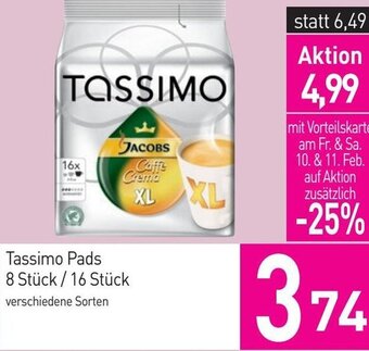 Sutterlüty Tassimo Pads 8 Stk./16 Stk. Angebot