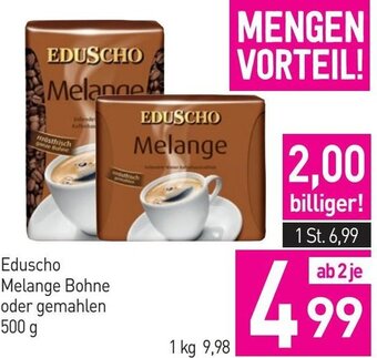 Sutterlüty Eduscho Melange Bohne oder Gemahlen 500g Angebot