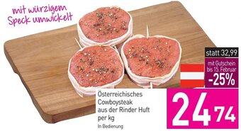 Sutterlüty Österreichisches Cowboysteak aus der Rinder Huft per kg Angebot