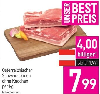 Sutterlüty Österreichischer Schweinebauch ohne Knochen per kg Angebot