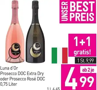Sutterlüty Luna d'Or Prosecco DOC Extra Dry oder Prosecco Rosé DOC 0,75 Liter Angebot
