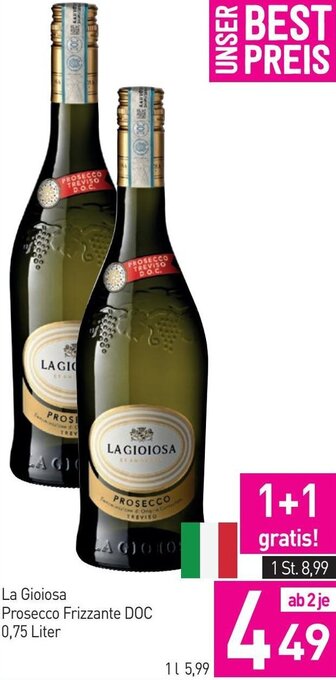 Sutterlüty La Gioiosa Prosecco Frizzante DOC 0,75 Liter Angebot
