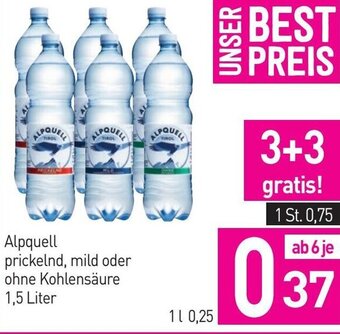 Sutterlüty Alpquell prickelnd, mild oder ohne Kohlensäure 1,5 Liter Angebot