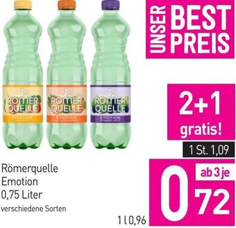 Sutterlüty Römerquelle Emotion 0,75 Liter Angebot