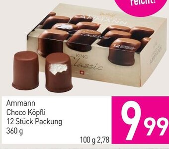 Sutterlüty Ammann Choco Köpfli 12 Stk. Packung 360g Angebot