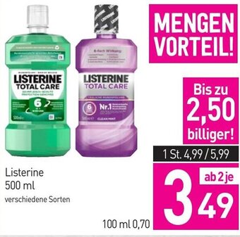 Sutterlüty Listerine 500 ml Angebot