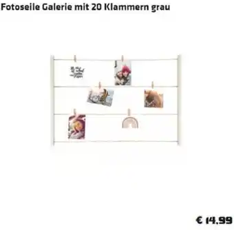 Hartlauer Fotoseile Galerie mit 20 Klammern grau Angebot