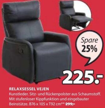 JYSK Relaxsessel Vejen B76 x 105 x T92 cm Angebot