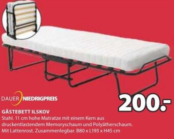 JYSK Gästebett ILSKOV B80 x L193 x H45 cm Angebot