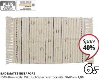 JYSK Badematte Nissafors 50x80 cm Angebot
