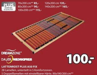 JYSK Lattenrost Plus A50 Fix 90x190/200 cm Angebot