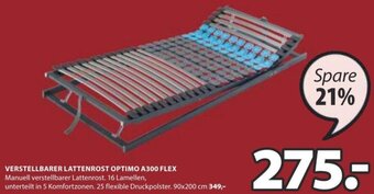 JYSK Verstellbarer Lattenrost Optimo A300 Flex 90x200 cm Angebot