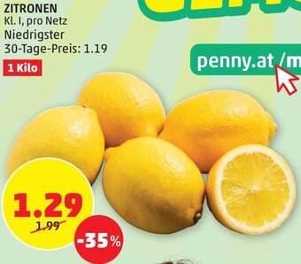 PENNY Zitronen 1 kilo Angebot