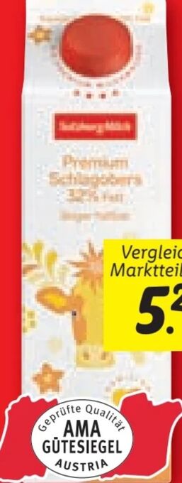 Lidl Premium schlagobers Angebot