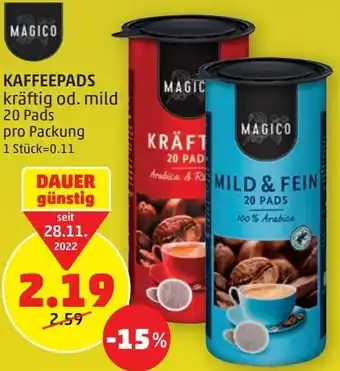 PENNY Magico Kaffeepads Angebot