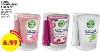 PENNY Dettol Nachfüllseife Duo-Pack 500 ml Angebot