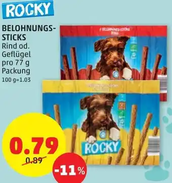 PENNY Rocky Belohnungs-Sticks 77 g Angebot