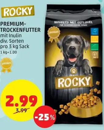 PENNY Rocky Premium-Trockenfutter 3kg Angebot