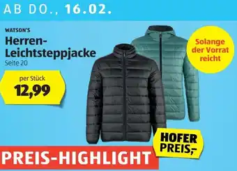 Hofer Watson's Herren-Leichtsteppjacke Angebot